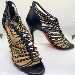 Christian Louboutin Black Millaclou Studded Sandal
